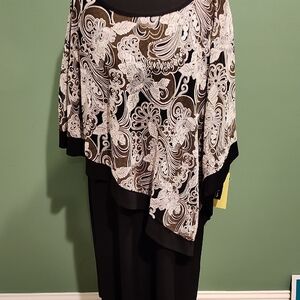 R&M Richards Black and Gold Dress